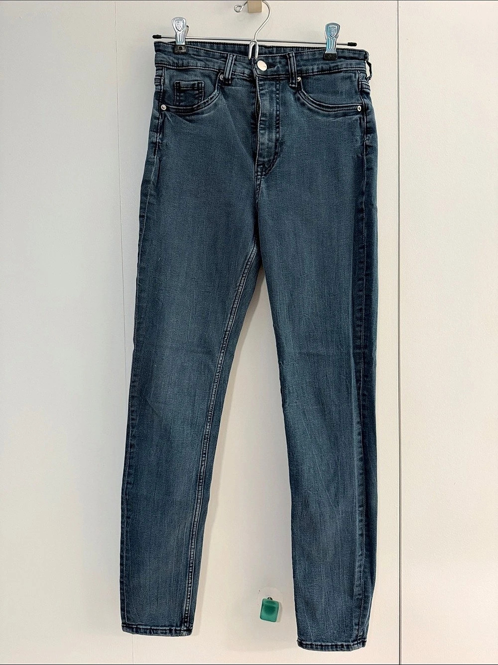 H&M Curvy Jeggings Ultra High Waist Ankle Length Medium Blue size 6